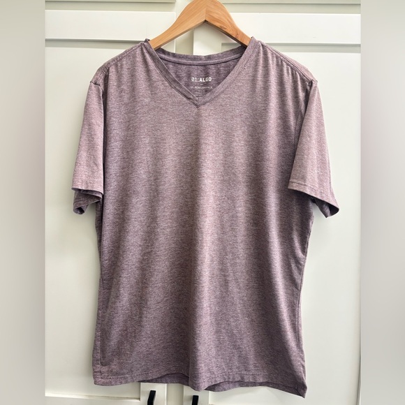 01.Algo Men’s Performance V Neck t-Shirt Medium UPF 40 Sustainable Activewear - Picture 2 of 7